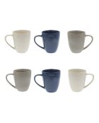 Set di 6 tazze Oia in ceramica blu - 8,3×10 cm