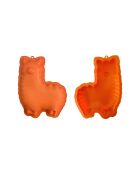 Tortiera Happy Cake Lama in silicone arancione - 30x23x4,8 cm
