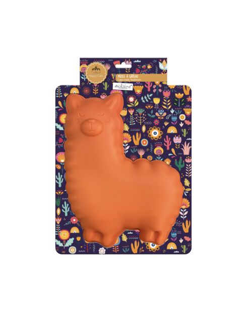 Happy Cake Lama Kuchenform aus Silikon, 30 x 23 x 4,8 cm, orange