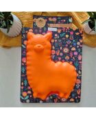 Tortiera Happy Cake Lama in silicone arancione - 30x23x4,8 cm
