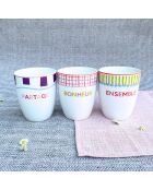 Lot de 6 gobelets Relax sunLot en porcelaine multicolores - 8×10cm