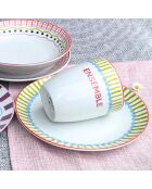 Lot de 6 gobelets Relax sunLot en porcelaine multicolores - 8×10cm