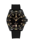 Tommy Hilfiger automatisch zwart siliconenhorloge voor heren