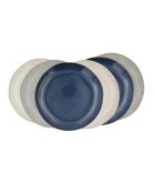 Set Oia in ceramica blu 18 pezzi