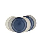 Set Oia in ceramica blu 18 pezzi