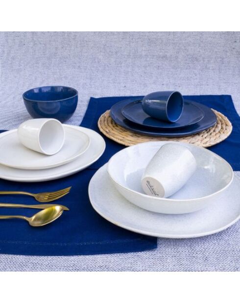 Set Oia in ceramica blu 18 pezzi