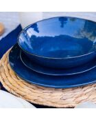 Saladier Oia en céramique bleu - 22×5,8cm