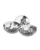 Set mit 6 Suppentellern Savana aus schwarzem Porzellan, 21 x 6,7 cm