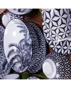 Set mit 6 Suppentellern Savana aus schwarzem Porzellan, 21 x 6,7 cm