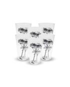 Set di 6 bicchieri in vetro nero Villa les Pins - 350 ml