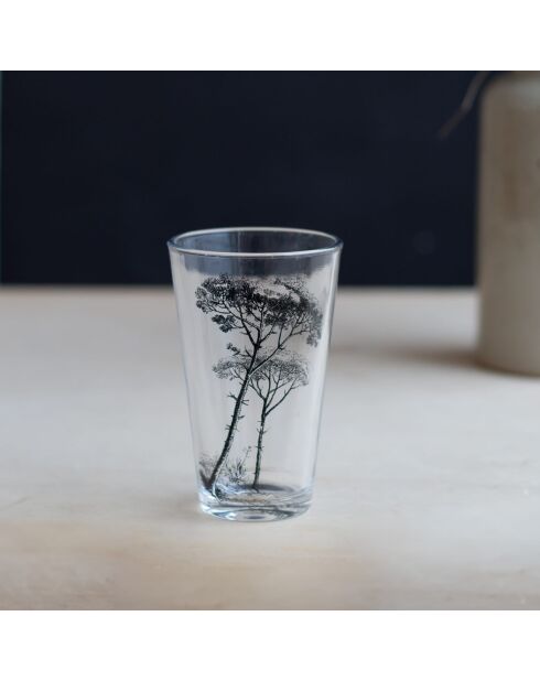 Set di 6 bicchieri in vetro nero Villa les Pins - 350 ml