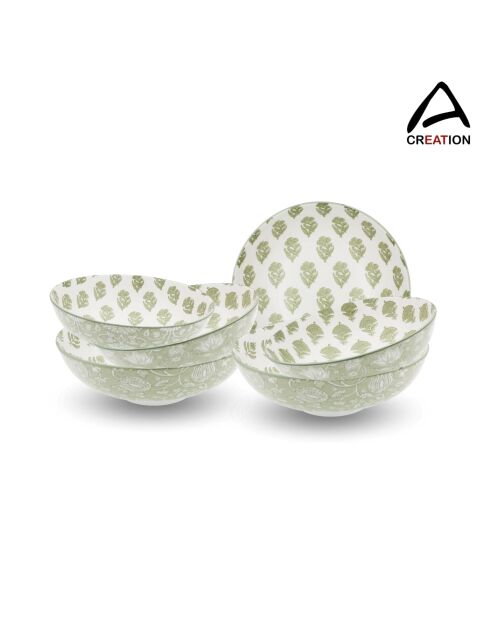 Soliman Suppenteller aus grünem Porzellan, 21 x 7 cm, 6 Stück