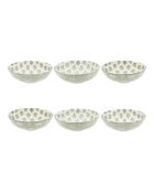 Set di 6 piatti da minestra Soliman in porcellana verde - 21x7 cm