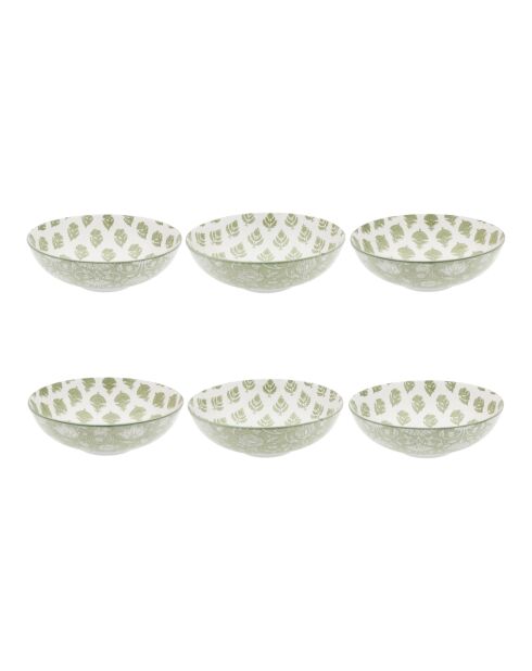 Soliman Suppenteller aus grünem Porzellan, 21 x 7 cm, 6 Stück