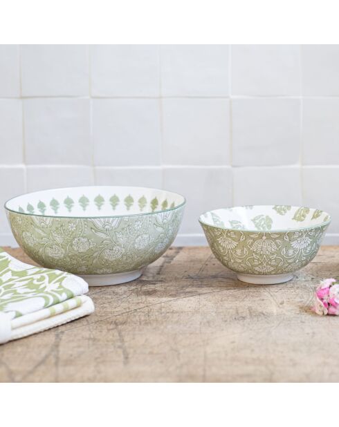 Soliman Suppenteller aus grünem Porzellan, 21 x 7 cm, 6 Stück