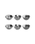 Set di 6 ciotole piccole Savana in porcellana nera - 11,5×5,7 cm