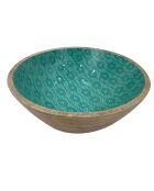 Insalatiera Sea grande in legno di mango blu - 30,5x10 cm