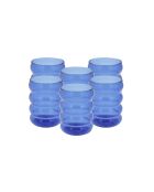 Set di 6 bicchieri Santorin in vetro blu - 350ml