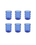 Set di 6 bicchieri Santorin in vetro blu - 350ml