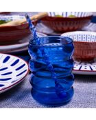 Set di 6 bicchieri Santorin in vetro blu - 350ml