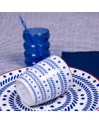 Set di 6 bicchieri Santorin in vetro blu - 350ml