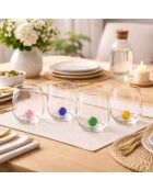 Set van 4 veelkleurige glazen Gaia - 500 ml