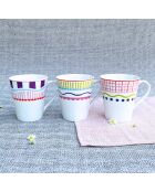 Set di 6 tazze Relax Sun in porcellana multicolore - 9×10cm