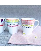 Set di 6 tazze Relax Sun in porcellana multicolore - 9×10cm