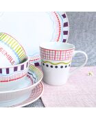 Set di 6 tazze Relax Sun in porcellana multicolore - 9×10cm