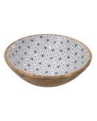 Insalatiera nera grande in legno di mango nero - 30,5x10 cm