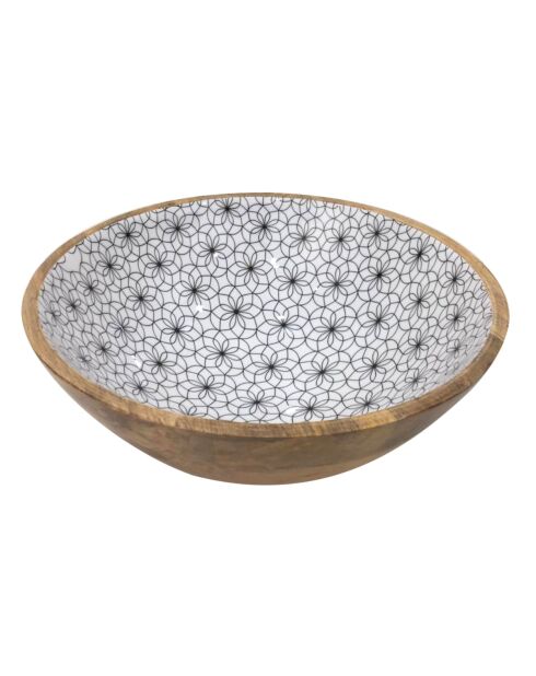 Saladier grand modèle Black en bois de manguier noir - 30,5x10 cm