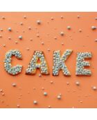 Set van 26 veelkleurige siliconen Happy Cake lettervormige gebaksjablonen - 28x0,35 cm