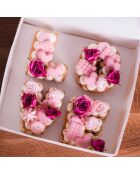 Set van 26 veelkleurige siliconen Happy Cake lettervormige gebaksjablonen - 28x0,35 cm