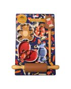 Lot de 6 accessoires Happy cake en silicone marron