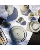 Set de vajilla Galet de cerámica gris de 32 piezas