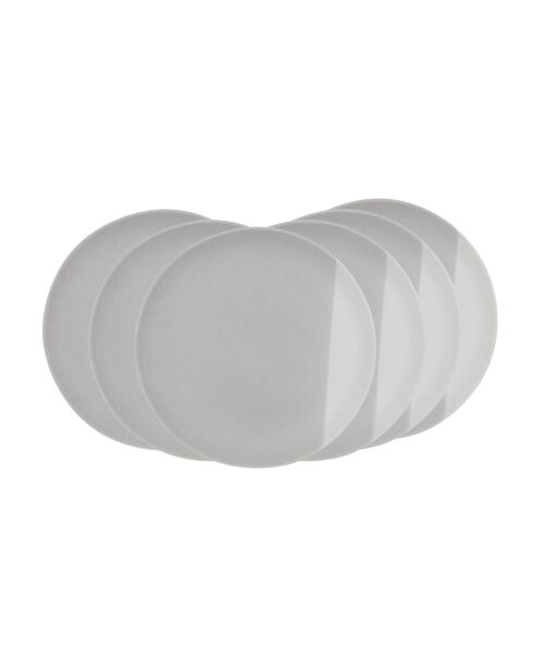 Set in ceramica grigio/bianco Terre de Sienne 18 pezzi