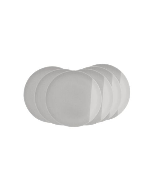 Set in ceramica grigio/bianco Terre de Sienne 18 pezzi