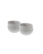 Set in ceramica grigio/bianco Terre de Sienne 18 pezzi
