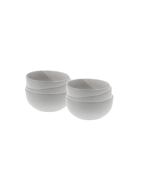 Set in ceramica grigio/bianco Terre de Sienne 18 pezzi