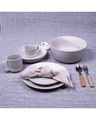 Set in ceramica grigio/bianco Terre de Sienne 18 pezzi