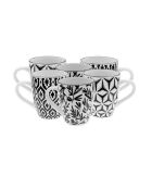 Savana 30-teiliges schwarzes Porzellanservice