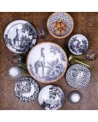 Savana 30-teiliges schwarzes Porzellanservice