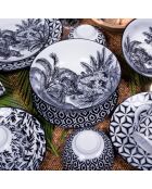 Savana 30-teiliges schwarzes Porzellanservice