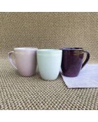 Lot de 6 mugs Terra en céramique roses - 8,3×10 cm