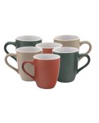 Set di 6 tazze in porcellana Hanae rosa/beige/verde - 12x8,3x10 cm