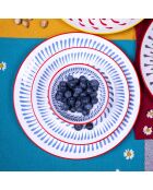 Lot de 6 assiettes à dessert Kyoto en porcelaine multicolores - 20,3x2 cm