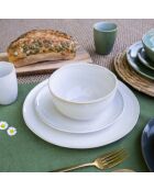 Set mit 6 grünen Desserttellern aus Keramik von Mila - D.20,5 cm