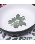 Set mit 6 Hanae Suppentellern aus rosa/beige/grünem Porzellan - 20x5 cm