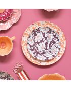 Lot de 6 petites assiettes Ophelia en porcelaine roses - D.26 cm