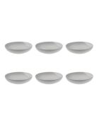 Set di 6 piatti da fondo Terre de Sienne in ceramica grigio/bianca - 22x4,7 cm
